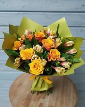 Букет цветов из:  Альстромерии и Розы в Большое Грызлово