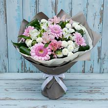 Букет цветов из:  Герберы, Альстромерии и Хризантемы в Большое Грызлово