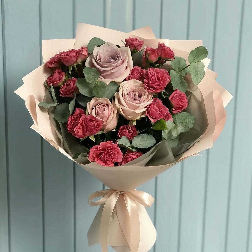 Букет цветов из: Гвоздики и Розы в Большое Грызлово