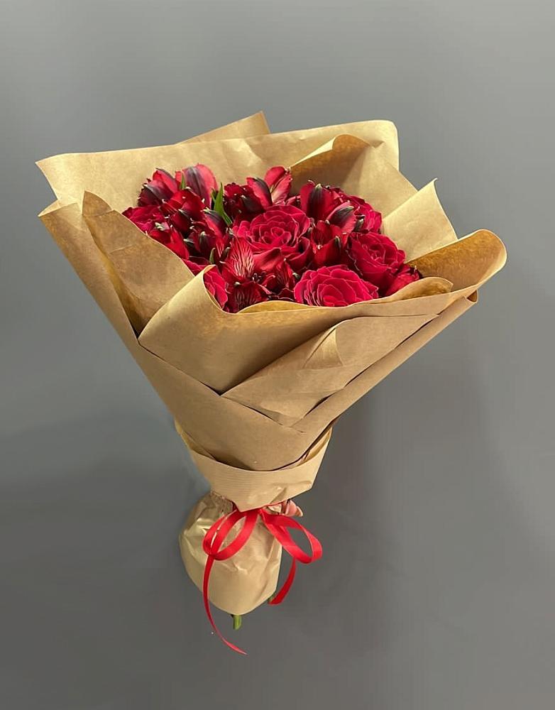 Букет цветов из: Альстромерии и Розы в Большое Грызлово