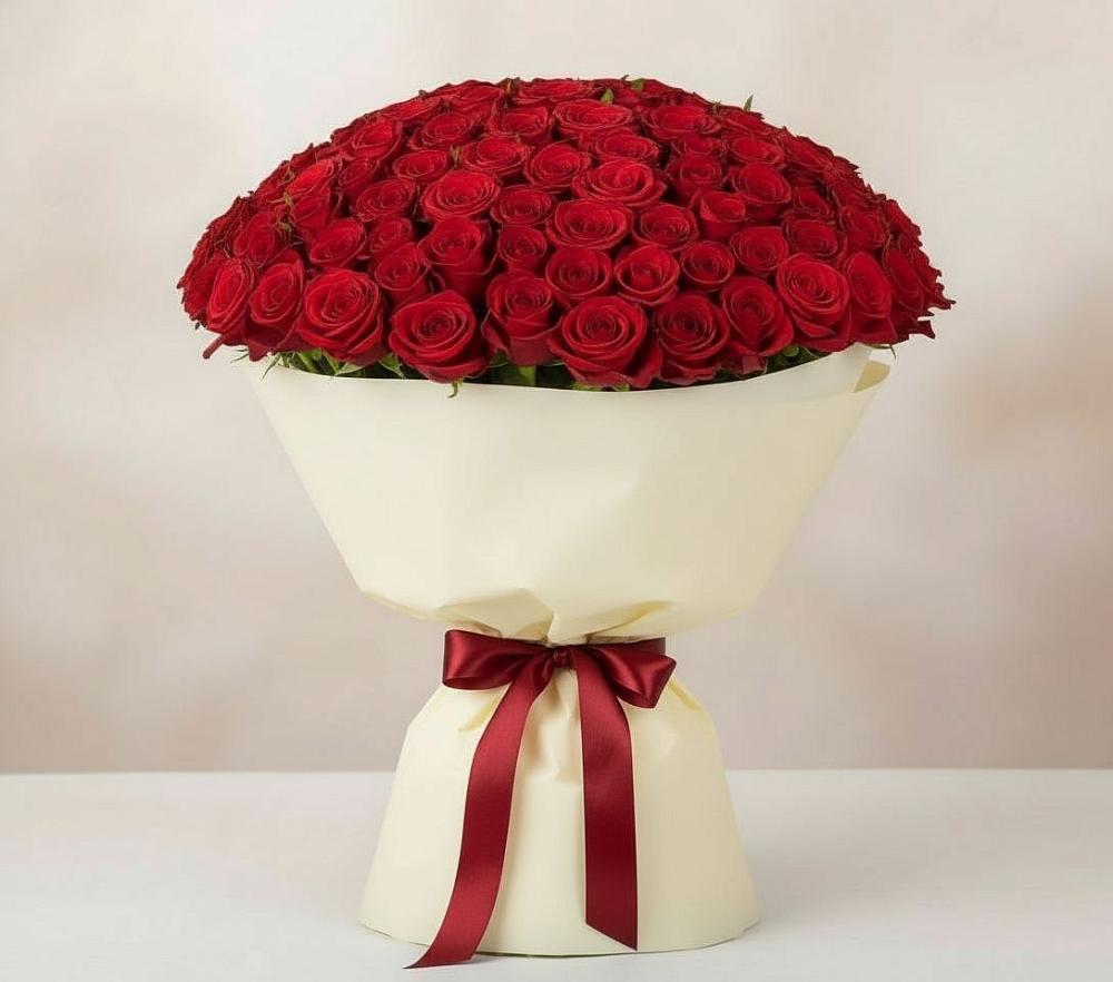 Букет 101 Красная роза Милано в Большое Грызлово