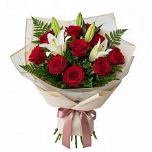 Букет цветов из:  Лилии и Розы в Большое Грызлово