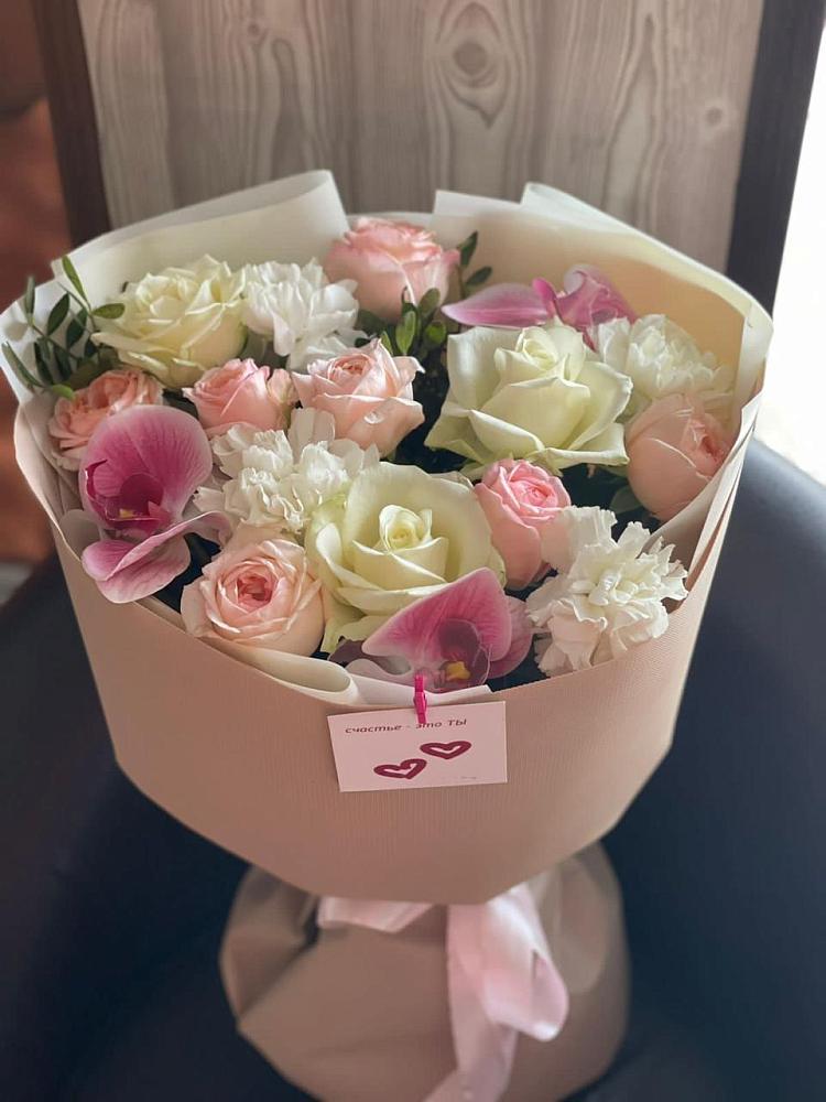 Букет цветов из: Орхидеи, Розы и Гвоздики в Большое Грызлово