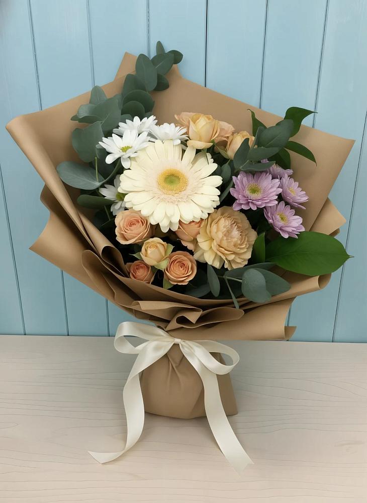 Букет цветов из: Герберы и Хризантемы в Большое Грызлово