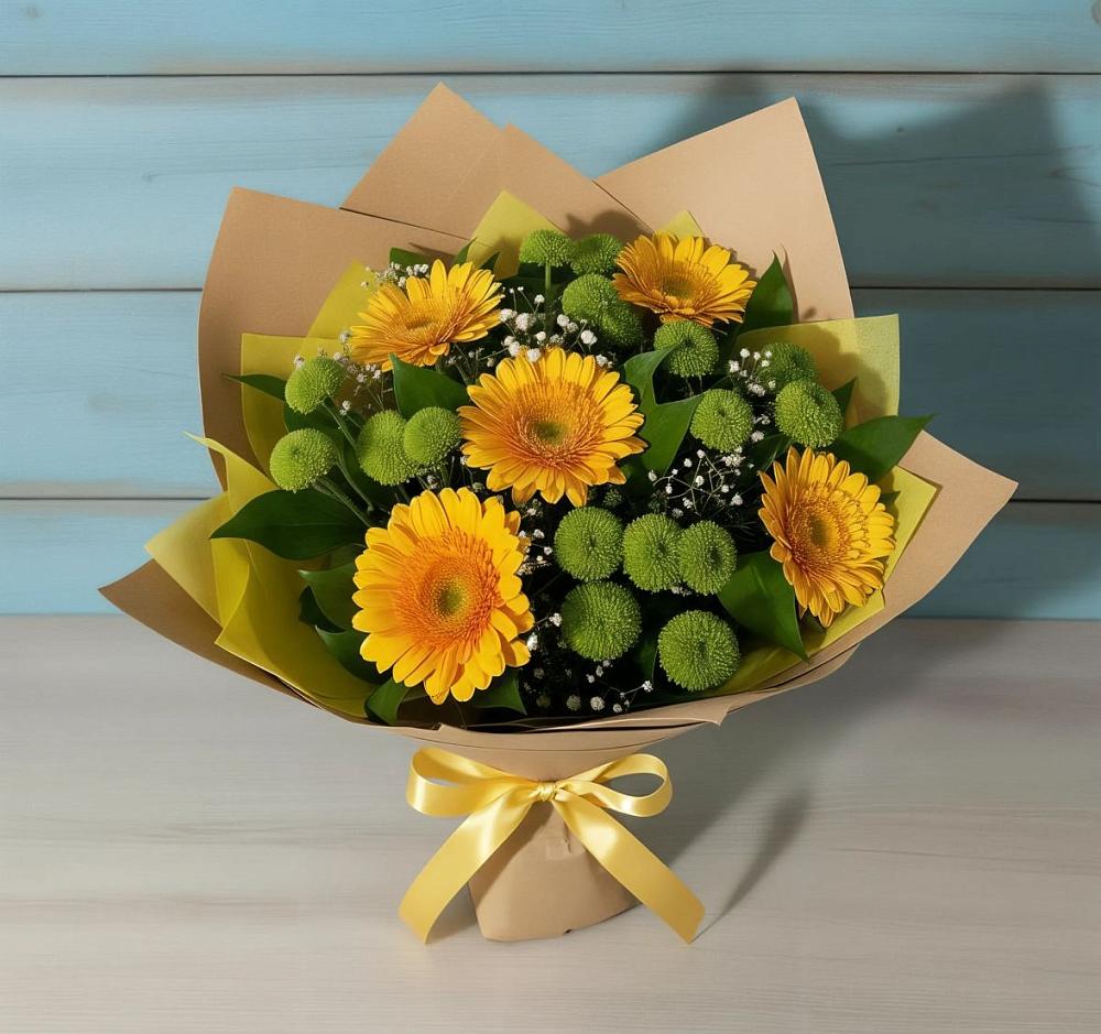 Букет цветов из: Герберы и Хризантемы в Большое Грызлово