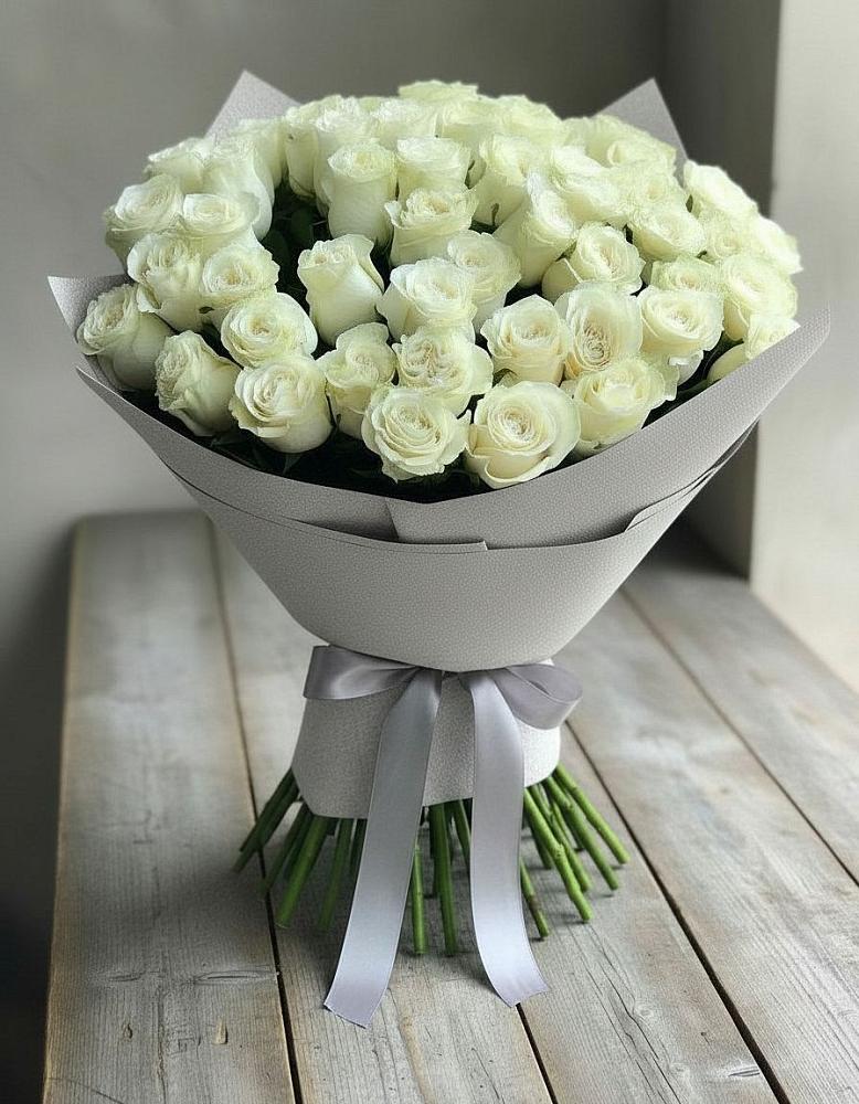 Букет 35 Белых роз в Большое Грызлово