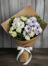 Букет цветов из:  Хризантемы и Розы в Большое Грызлово