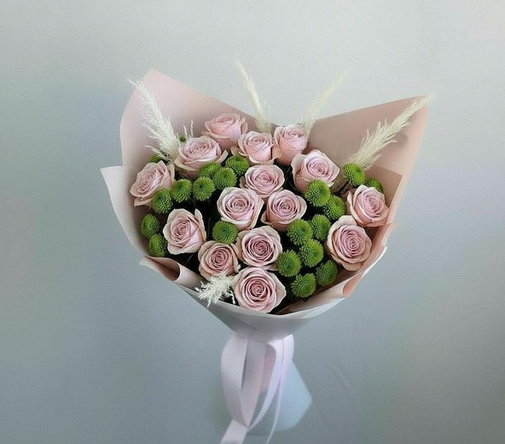 Букет цветов из: Розы и Хризантемы в Большое Грызлово