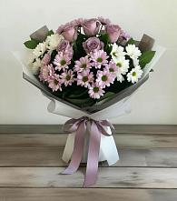 Букет цветов из:  Хризантемы и Розы в Большое Грызлово