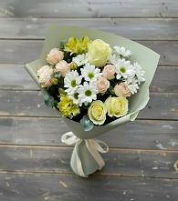 Букет цветов из:  Альстромерии, Розы и Хризантемы в Большое Грызлово