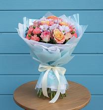 Букет цветов из:  Хризантемы и Розы #REPLACE_PRED# Большое Грызлово